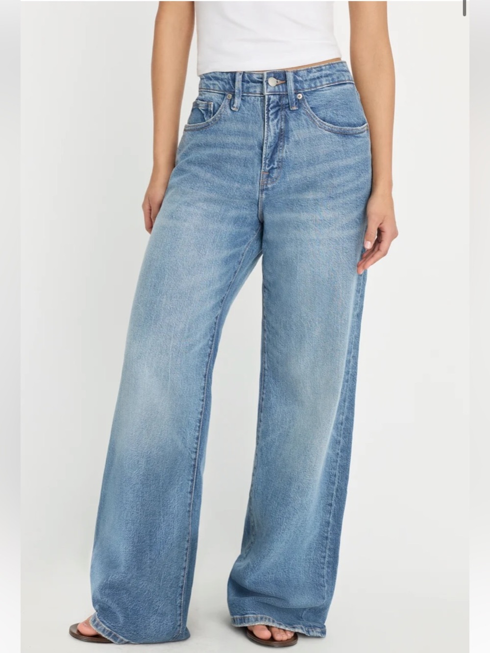 Good America Good Ease Rise Relaxed Wide Leg Jeans Woman’s Size 2/26